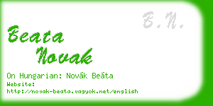 beata novak business card